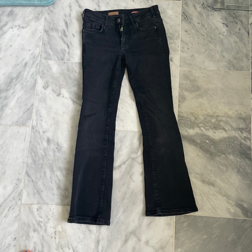 Pilcro by Anthropologie Black Mini Bootcut Jeans